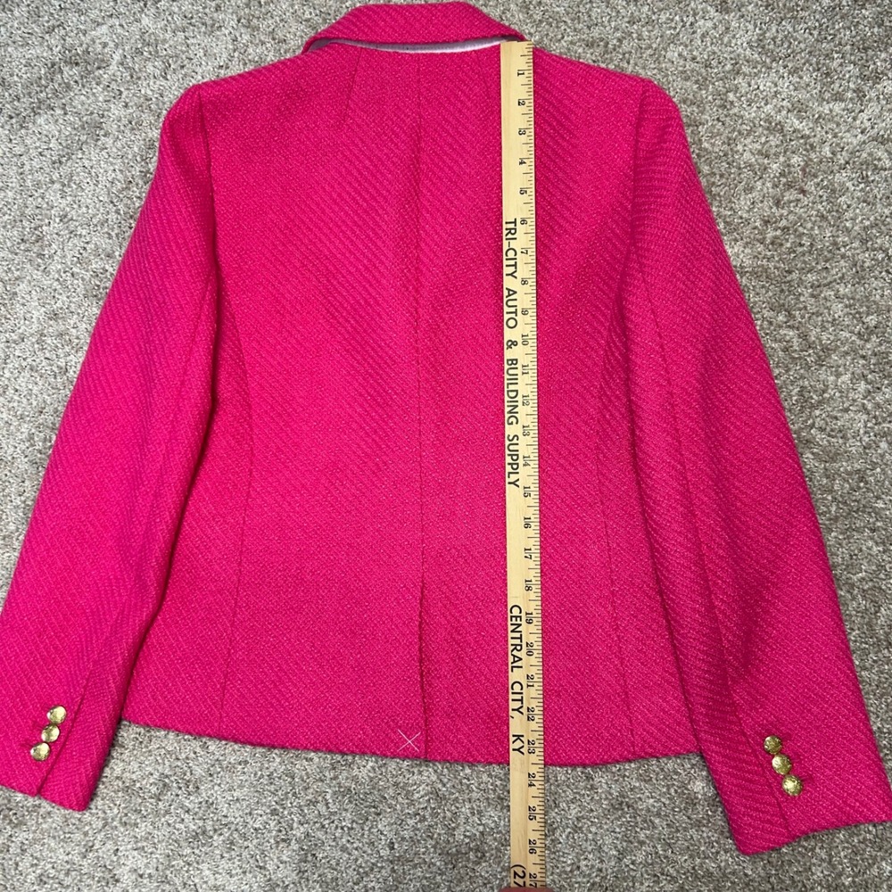 NWT J.Crew Tweed Schoolboy Blazer Sweet Fuchsia Women Size 4 Pink‎ BW287 Classic - Picture 7 of 11